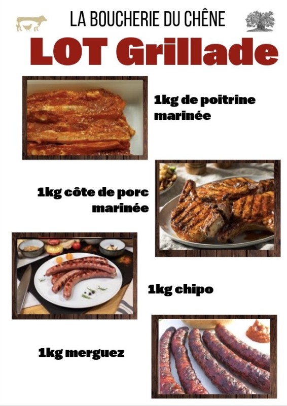 Nouveaux lots disponible spécial été à la boucherie du chêne!