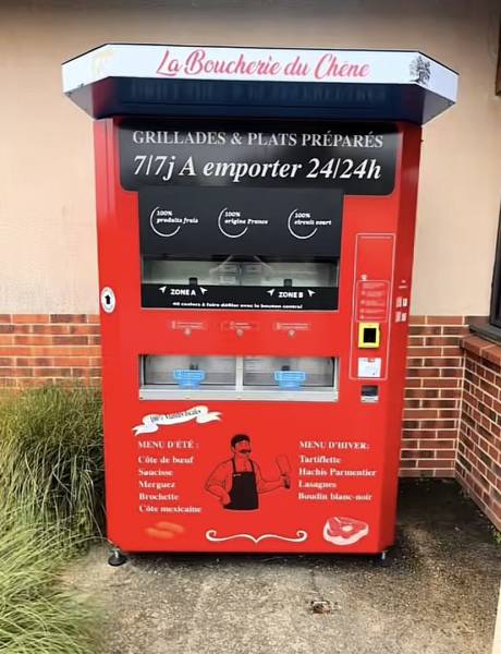 Distributeur automatique de viandes et plats préparés par La Boucherie du Chêne à Hautot- Saint-Sulpice