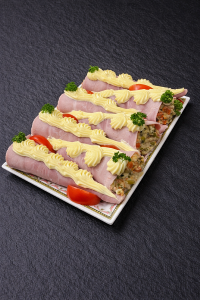 Cornet de jambon fait maison par charcutier en boucherie charcuterie à Yvetot-La Boucherie du Chêne