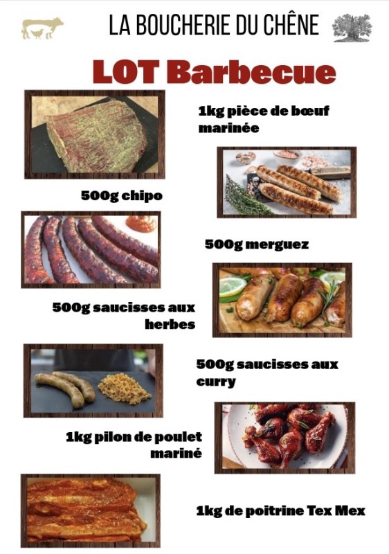 Nouveaux lots disponible spécial été à la boucherie du chêne!
